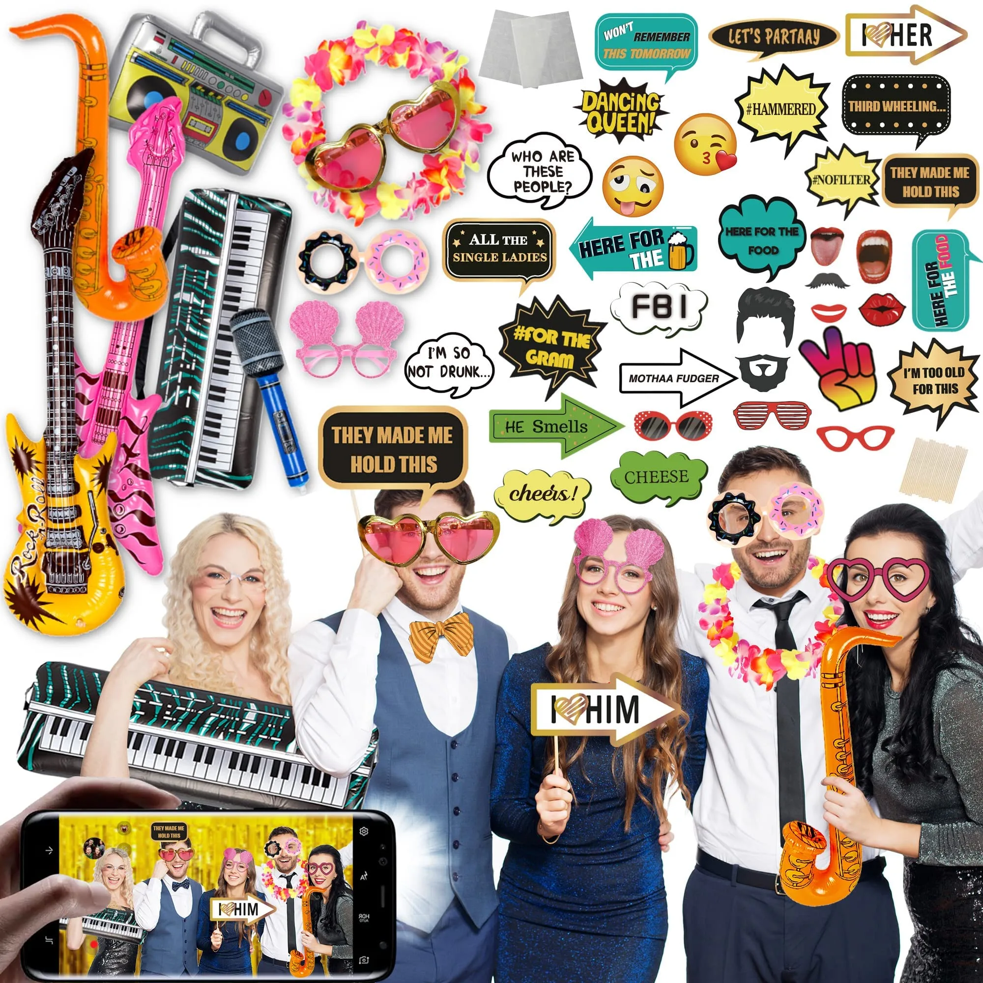 Photo Booth Props Set