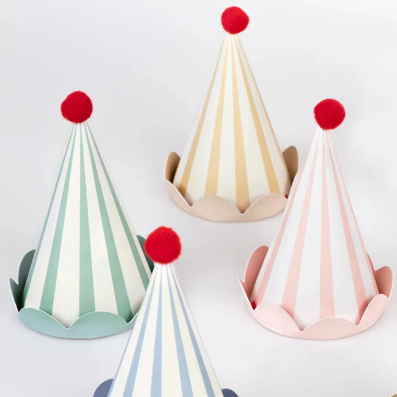 Stripe Pastel Party Hats