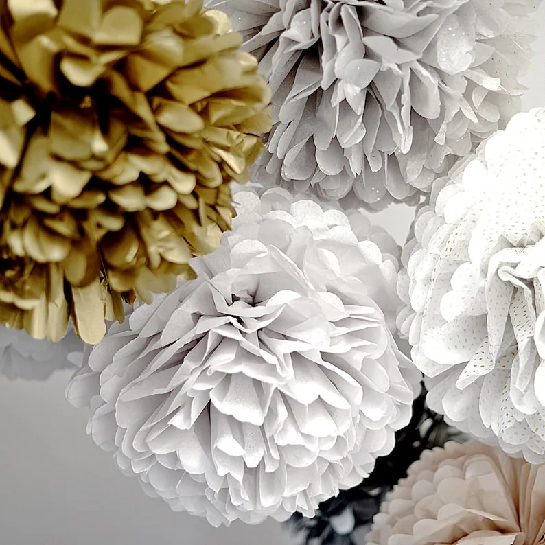 Tissue Paper Pom Poms